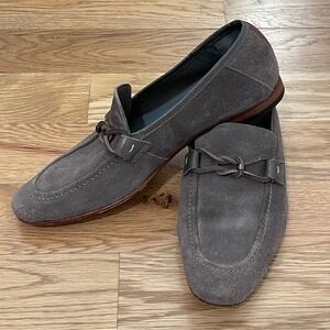 Ted Baker London Hoppken Men's Grey Suede Loafer Shoes Size US 9 UK 8